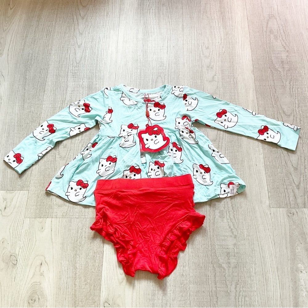 Posh Peanut Ghost Halloween Outfit Bummie Set 2T NWT Hello Kitty